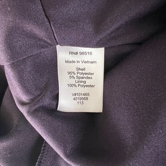 NWT Coldwater Creek Sheath Dress 4 | Colorblock Purple Black Mod Classic Elegant - Picture 8 of 11